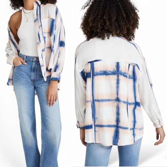NWT Free People We The Free Washed Away Plaid Top - Picture 3 of 16